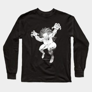 MSAB! BlackPantherBlackout Black and White Long Sleeve T-Shirt